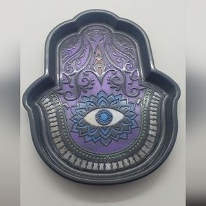 Handmade Resin Hamsa Tray